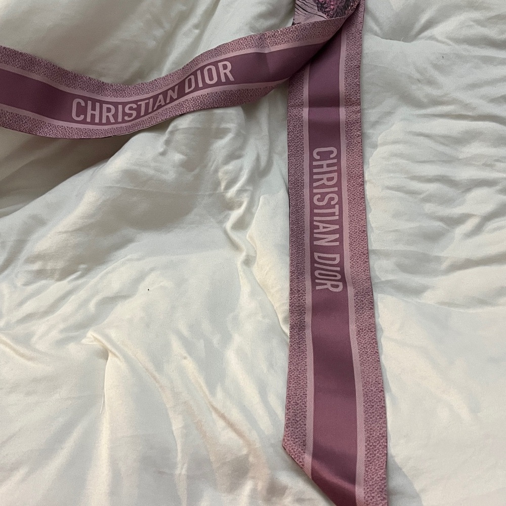 Dior Pink Animal Print Scarf - Picture 3 of 10